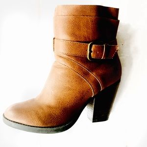 Slip on Amber Brown buckle Boot